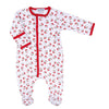 Winking Santa Printed Footie - Magnolia BabyFootie