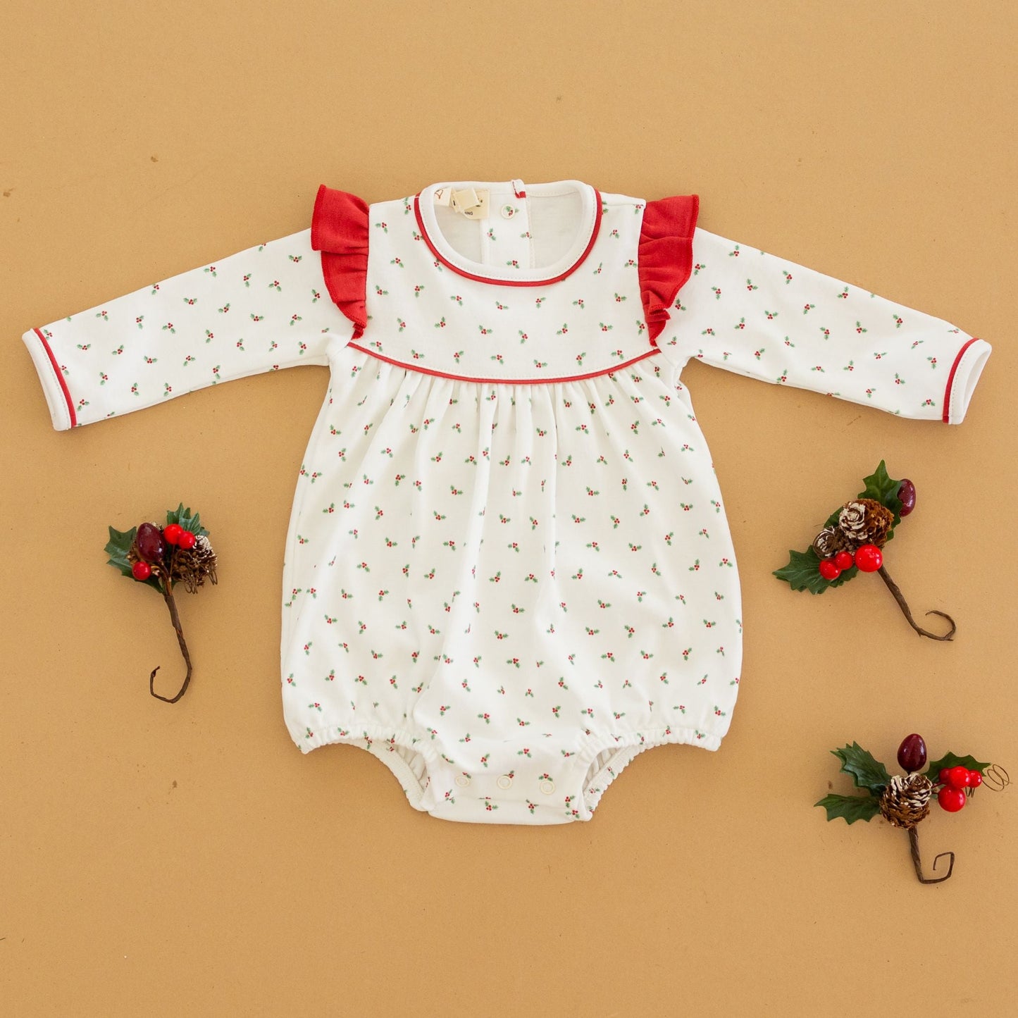 Winter Berries Long Sleeve Bubble by Luna and Arlo - Magnolia BabyBubble
