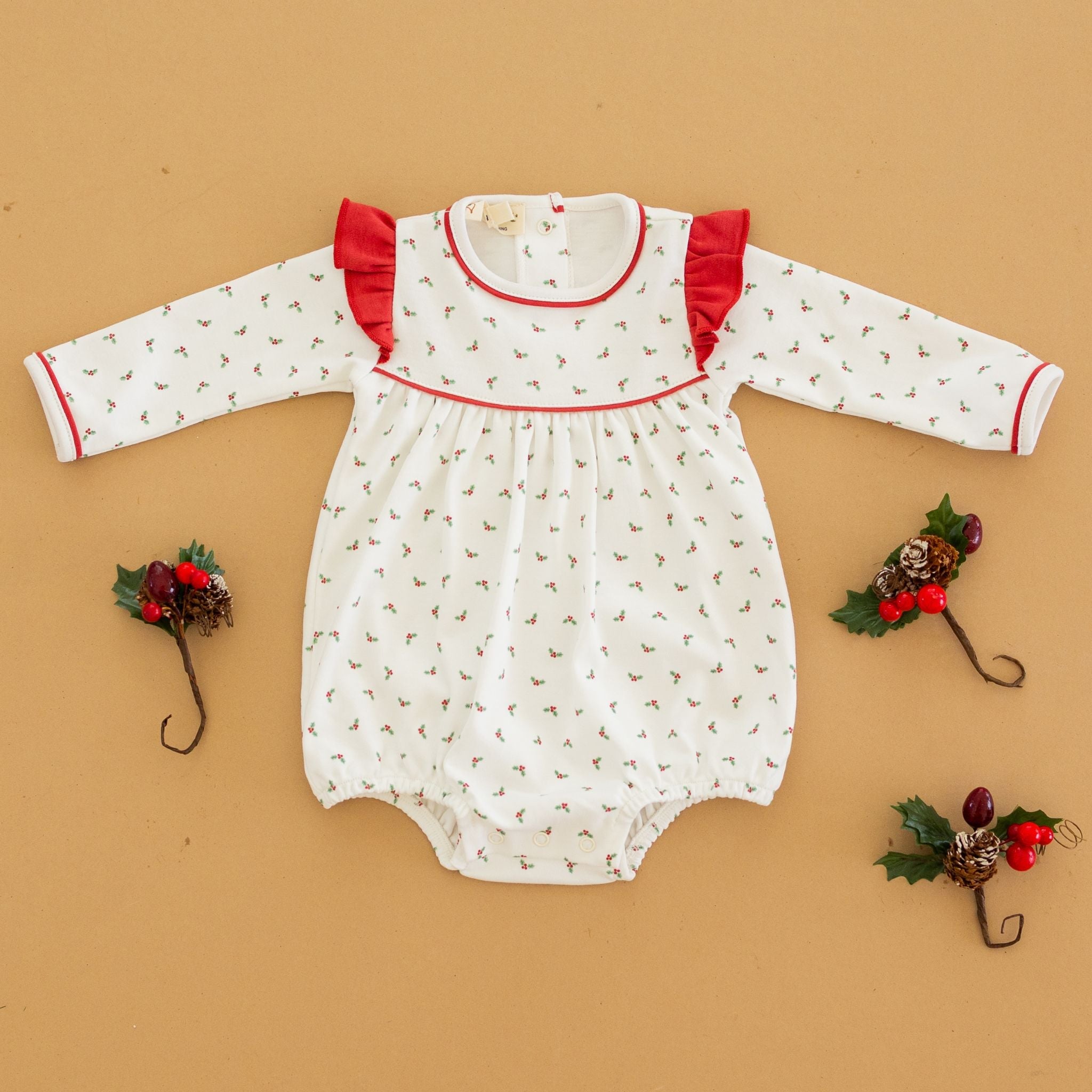 Winter Berries Long Sleeve Bubble by Luna and Arlo - Magnolia BabyBubble