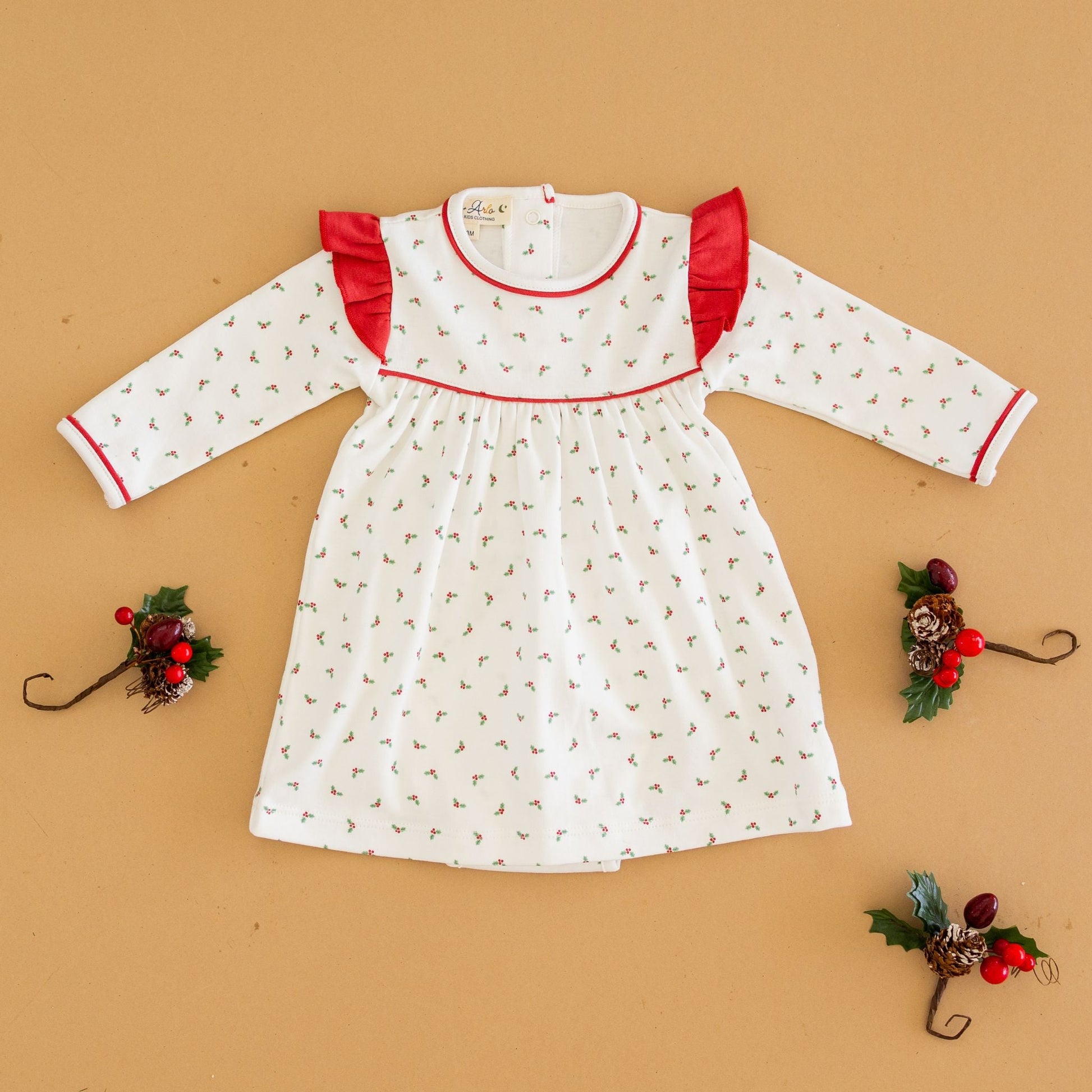 Winter Berries Long Sleeve Dress by Luna and Arlo - Magnolia BabyDress