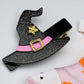 Witch Hat & Gold Wavy Hair Clips (2) - Magnolia BabyHair Clips