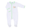 Woodland Friends Embroidered Footie - Magnolia BabyFootie