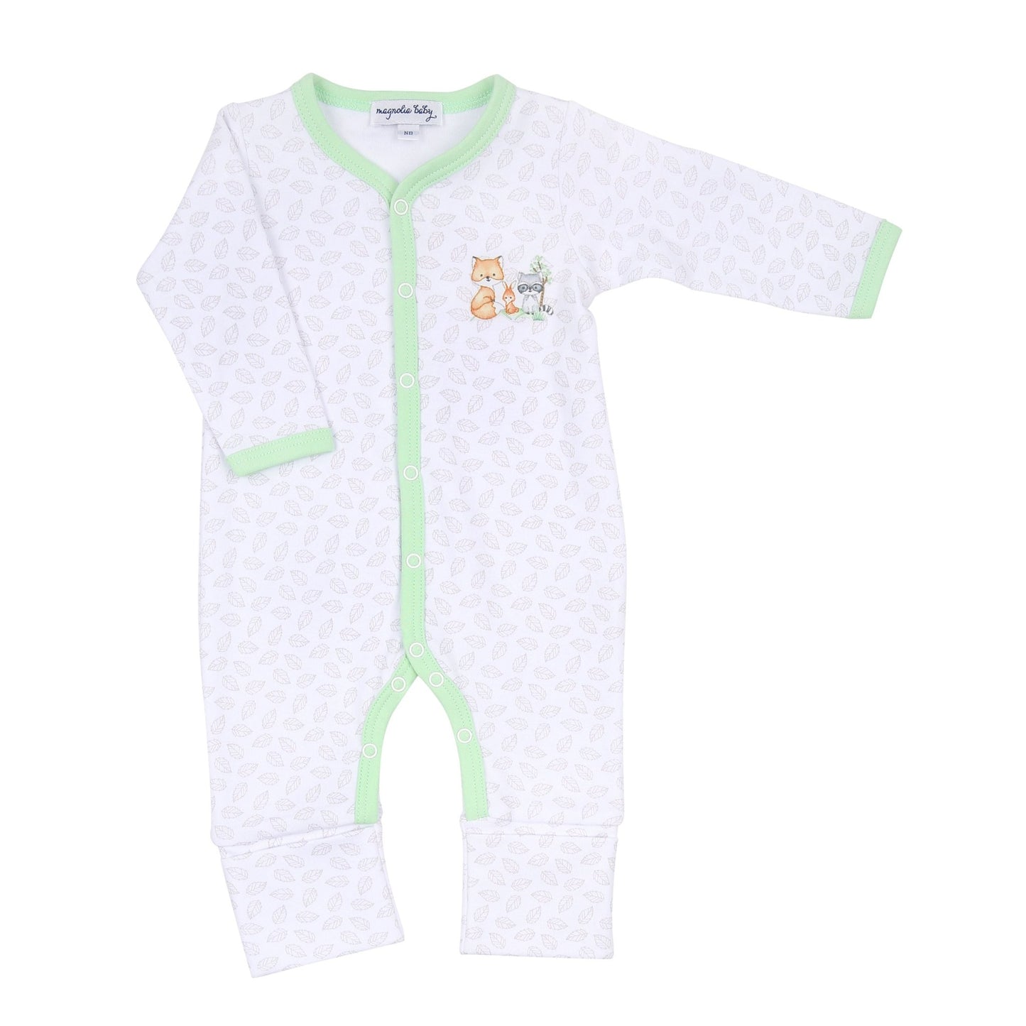 Woodland Friends Embroidered Playsuit - Magnolia BabyPlaysuit