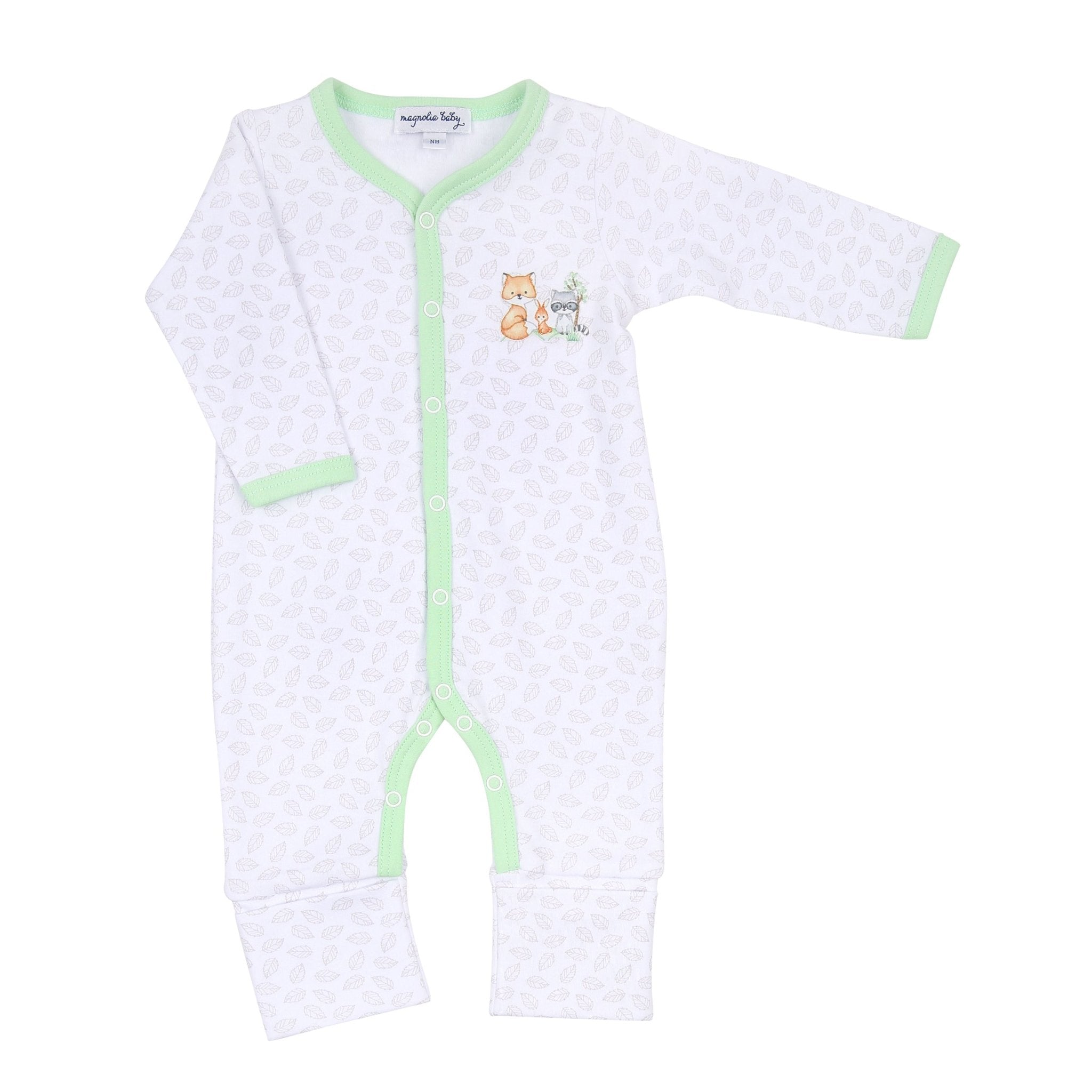 Woodland Friends Embroidered Playsuit - Magnolia BabyPlaysuit