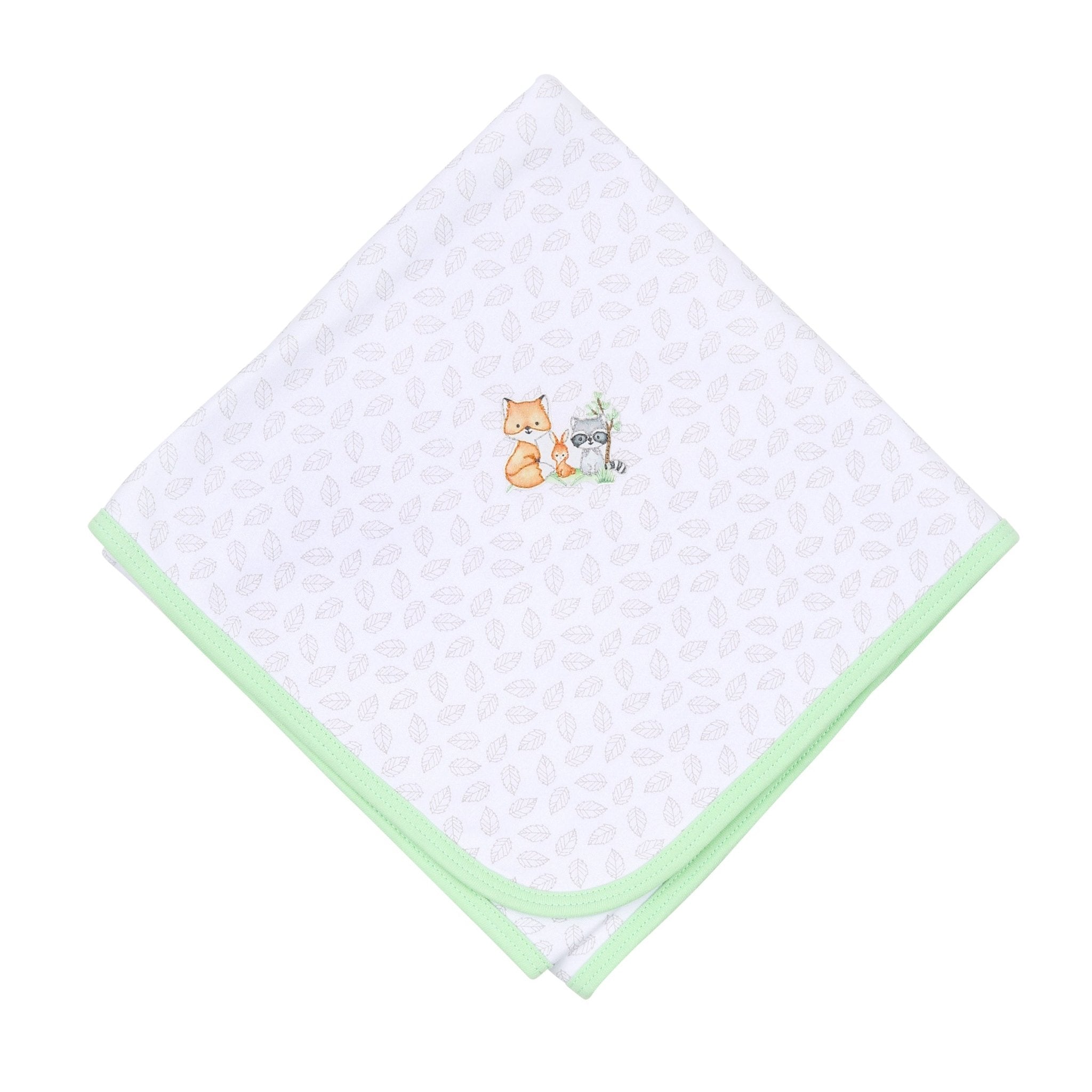 Woodland Friends Embroidered Receiving Blanket - Magnolia BabyReceiving Blanket