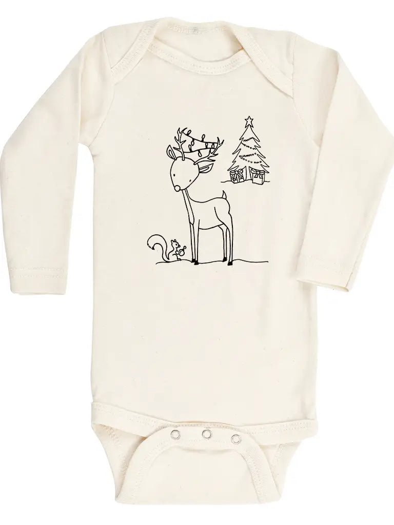 Woodland Reindeer Onesie - Magnolia BabyBodysuit
