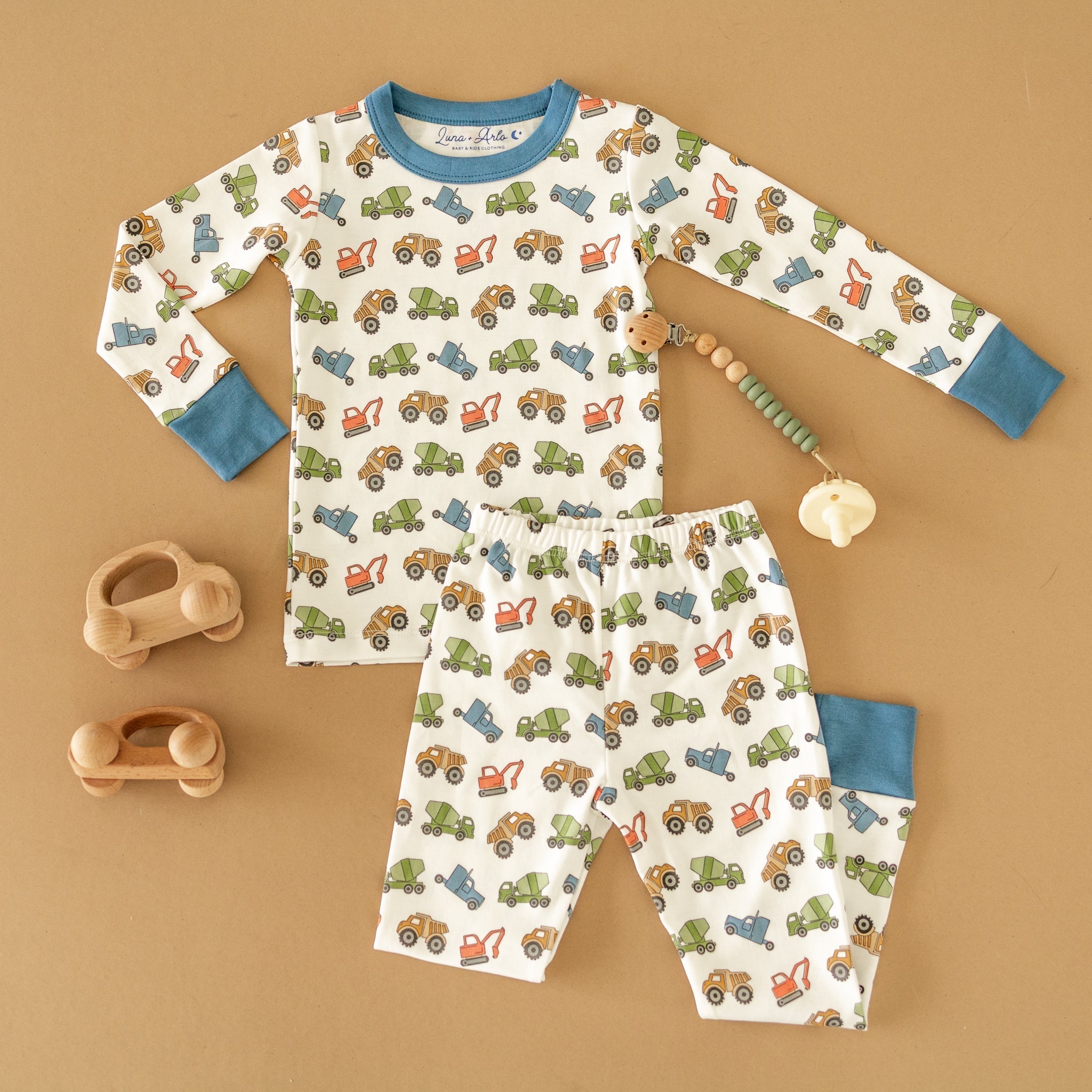 Work Zone Long Pajamas - Magnolia BabyLong Pajamas