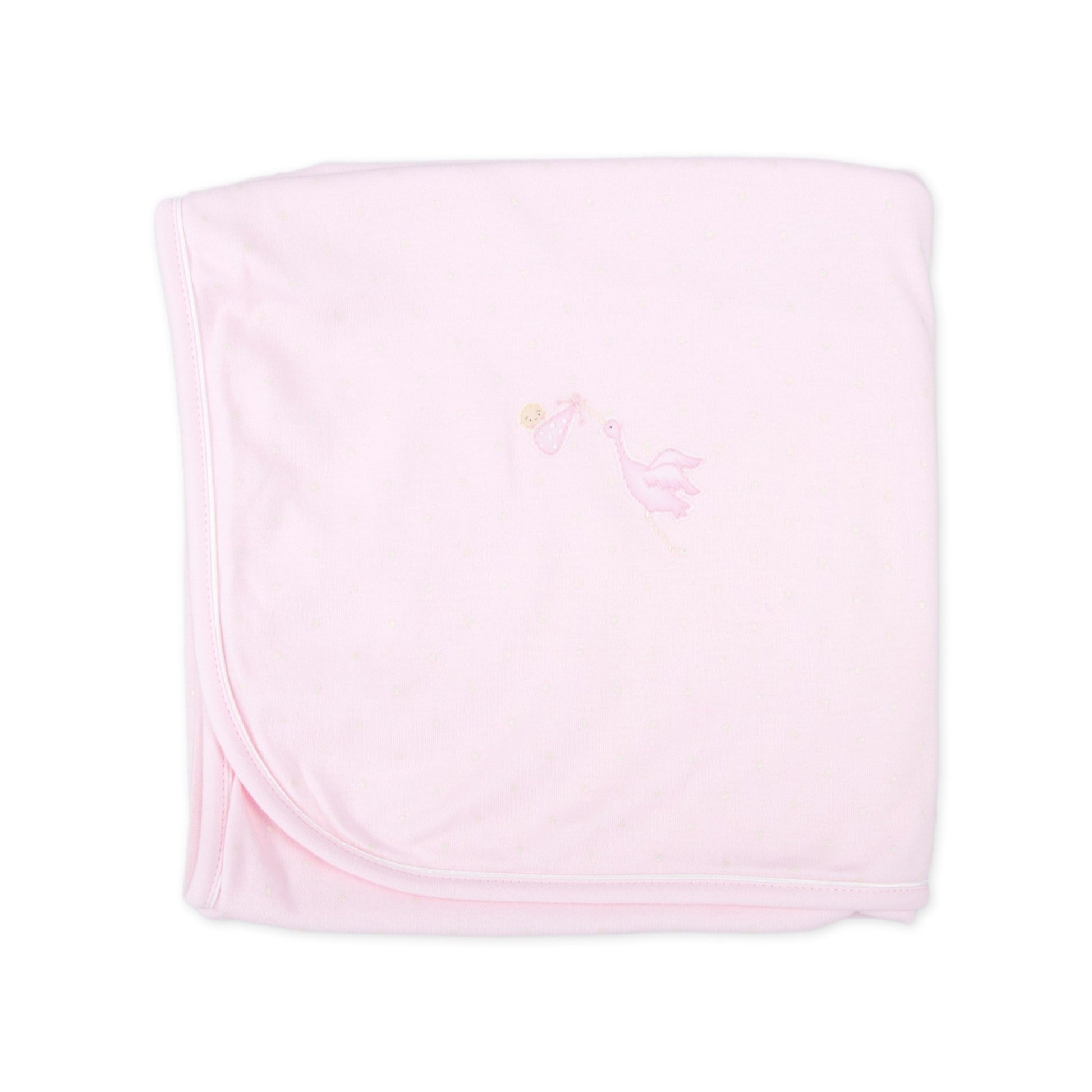 Worth the Wait Embroidered Receiving Blanket - Pink - Magnolia BabyReceiving Blanket