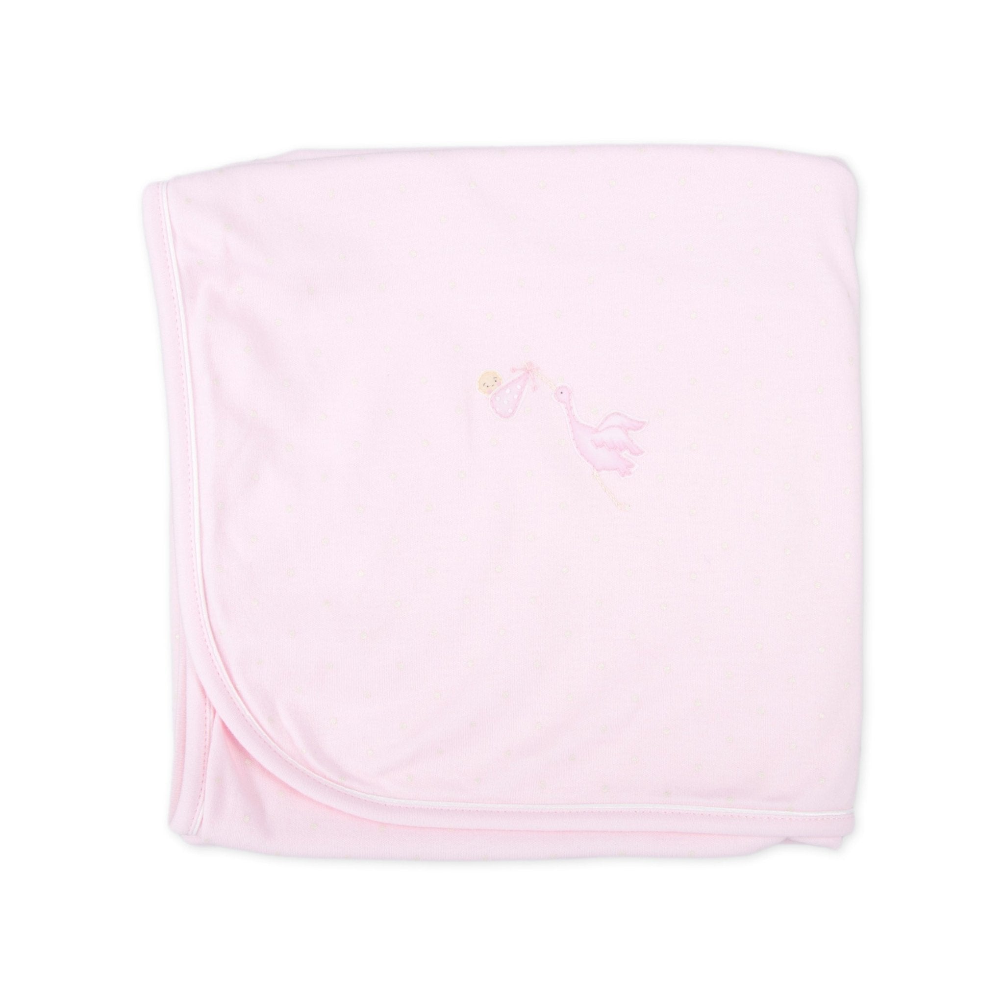Worth the Wait Embroidered Receiving Blanket - Pink - Magnolia BabyReceiving Blanket