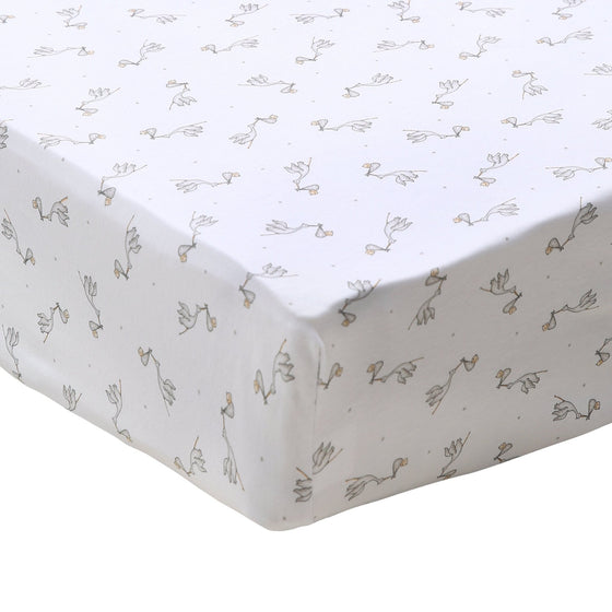 Worth the Wait Essentials Silver Crib Sheet - Magnolia BabyCrib Sheets