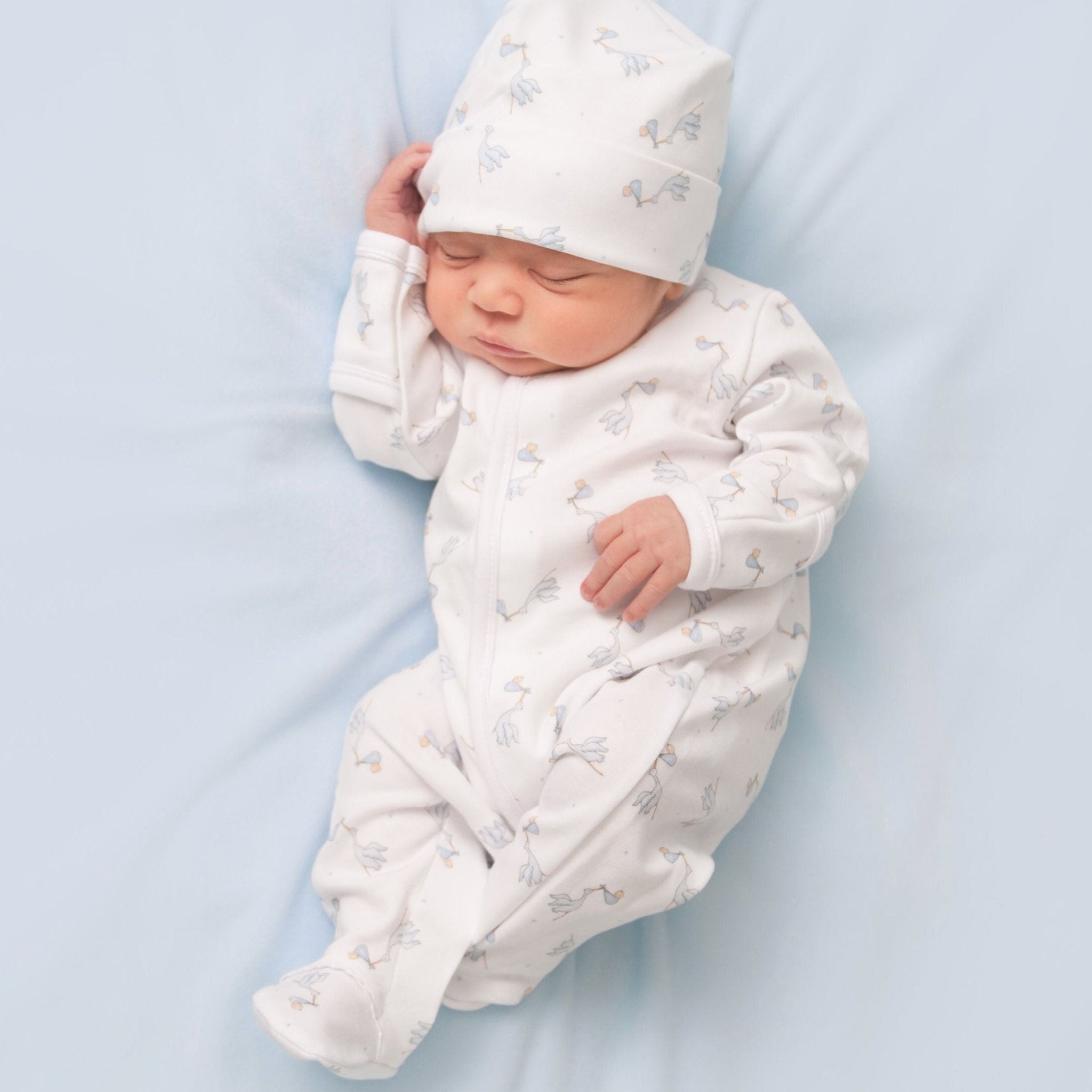 Worth the Wait Footie and Hat Set - Blue - Magnolia BabyFootie