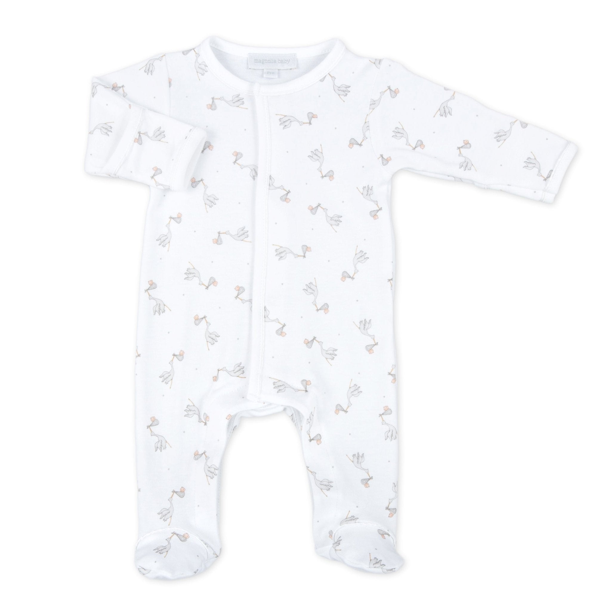 Worth the Wait Footie - Grey - Magnolia BabyFootie