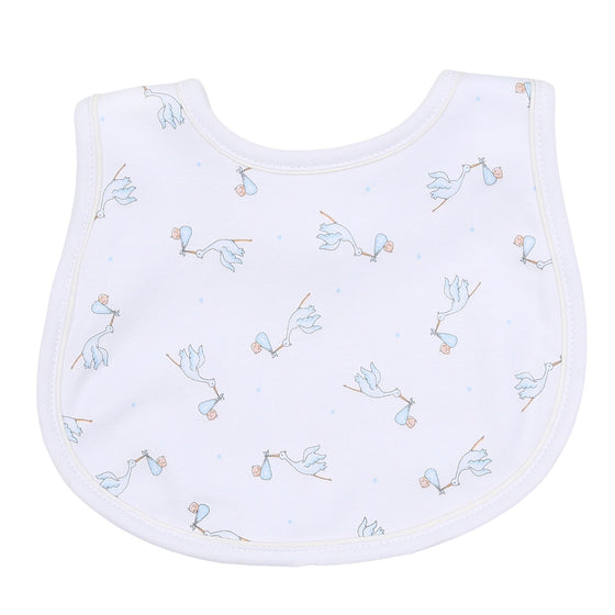 Worth the Wait Printed Bib - Blue - Magnolia BabyBib