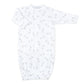 Worth the Wait Printed Converter and Hat Set - Grey - Magnolia Baby
