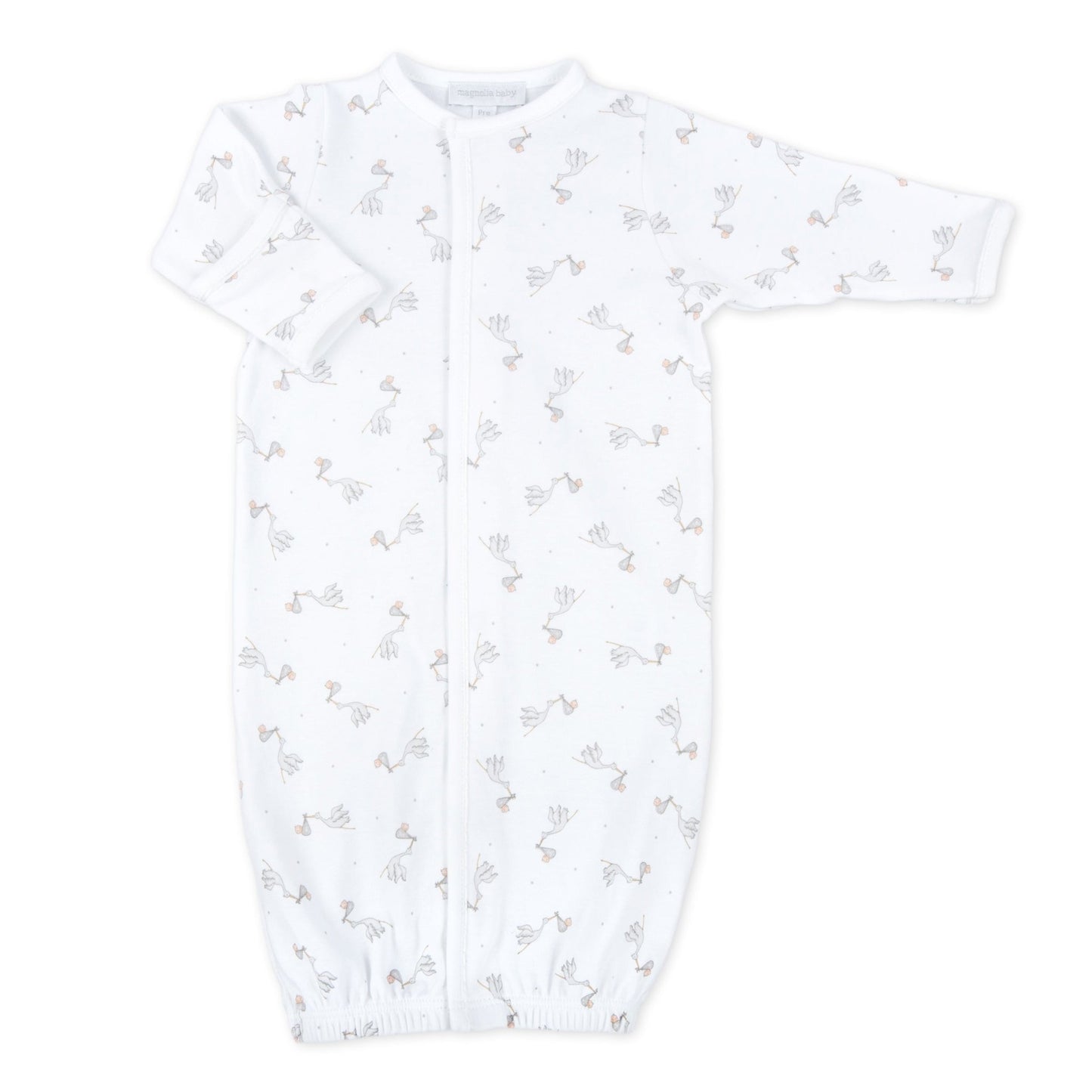 Worth the Wait Printed Converter and Hat Set - Grey - Magnolia Baby