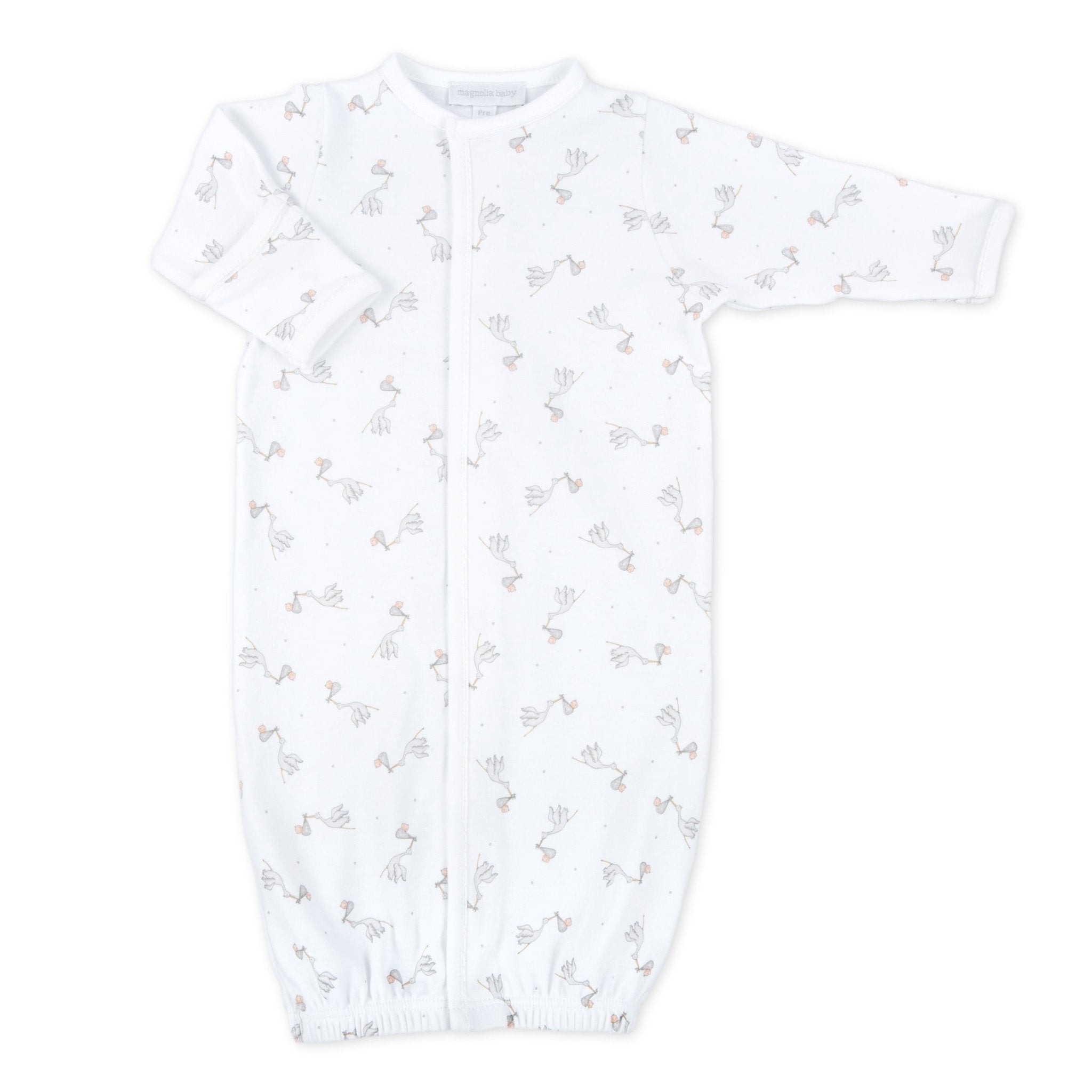 Worth the Wait Printed Converter and Hat Set - Grey - Magnolia Baby