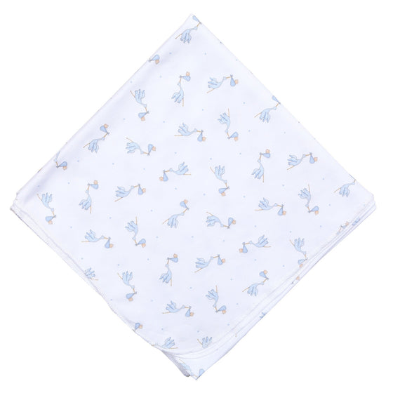 Worth the Wait Printed Swaddle Blanket - Blue - Magnolia BabySwaddle Blanket