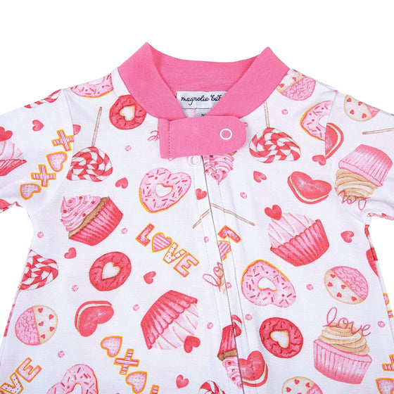 XOXO Sweets Zip Footie - Magnolia BabyFootie