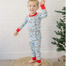  Yappy Christmas Big Kid Long Pajamas - Blue - Magnolia BabyLong Pajamas