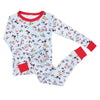 Yappy Christmas Big Kid Long Pajamas - Blue - Magnolia BabyLong Pajamas