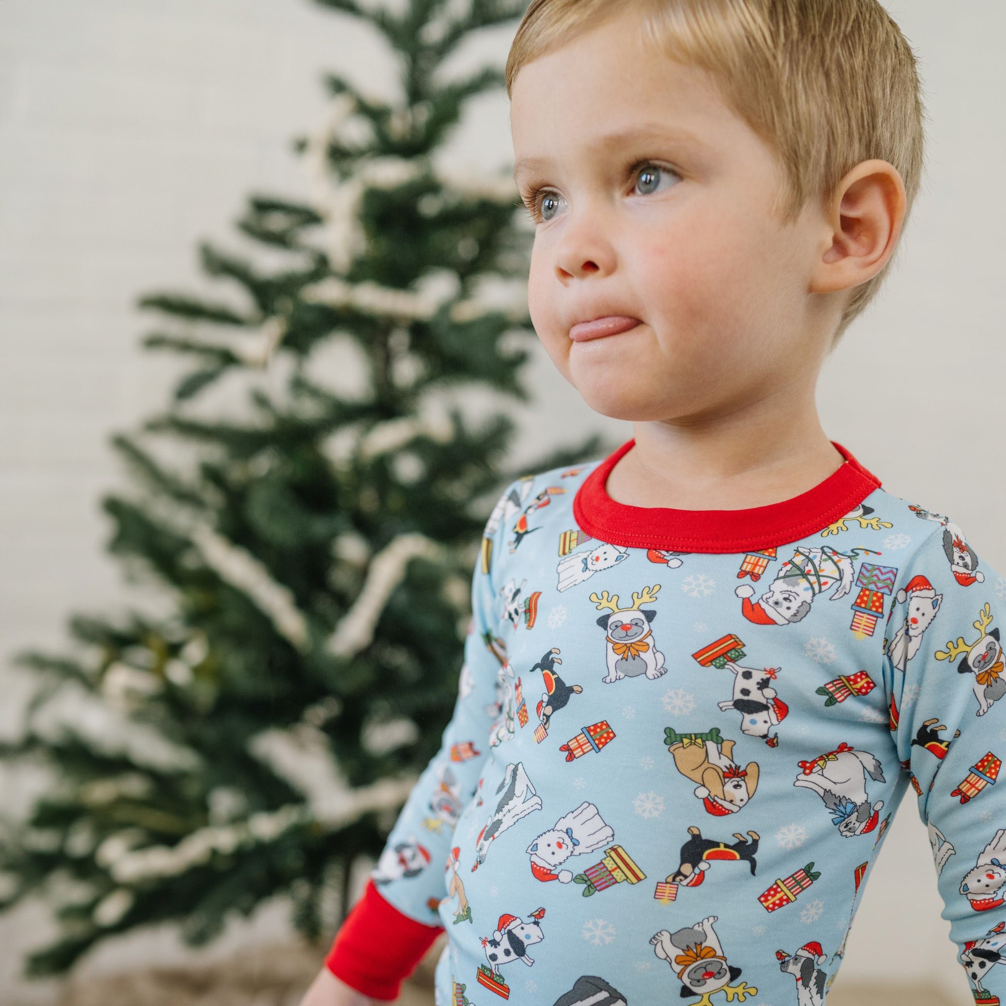Yappy Christmas Long Pajamas - Blue - Magnolia BabyLong Pajamas