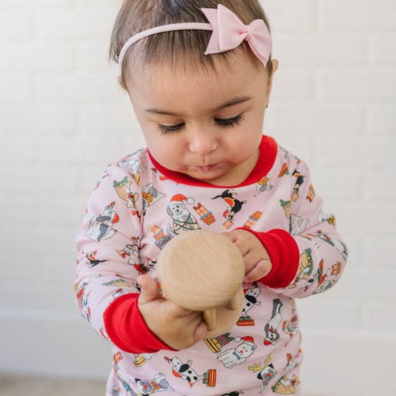 Yappy Christmas Long Pajamas - Pink - Magnolia BabyLong Pajamas