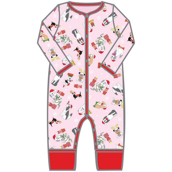 Yappy Christmas Playsuit - Pink - Magnolia BabyPlaysuit