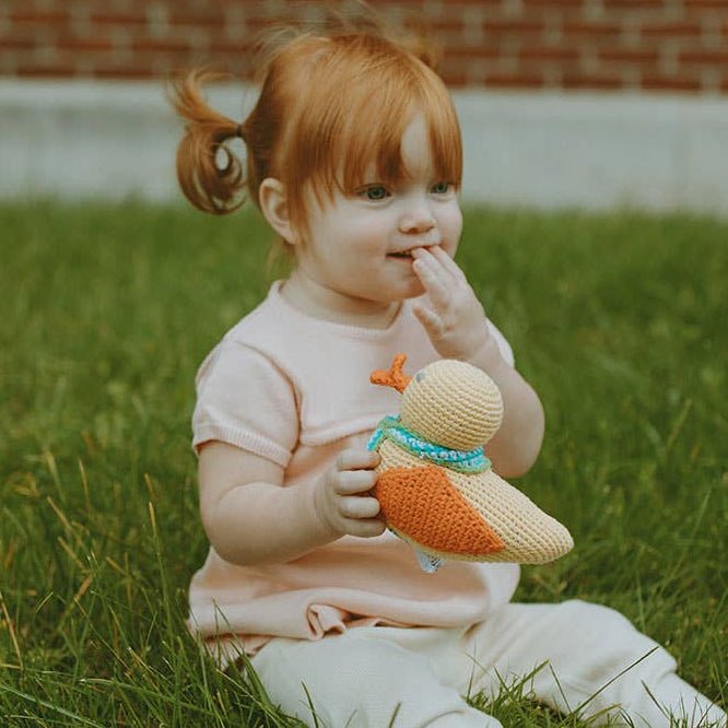Yellow Duck Baby Rattle - Magnolia BabyRattle