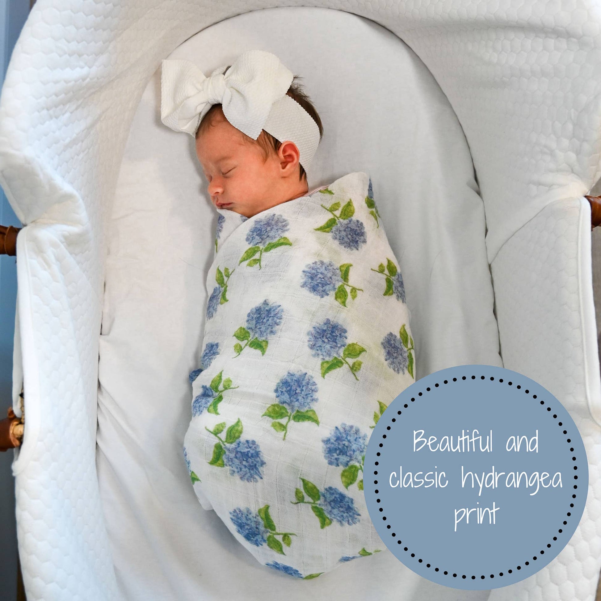 You Had Me At Hydrangea Muslin Swaddle Blanket - Magnolia BabySwaddle Blanket