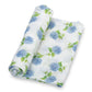 You Had Me At Hydrangea Muslin Swaddle Blanket - Magnolia BabySwaddle Blanket