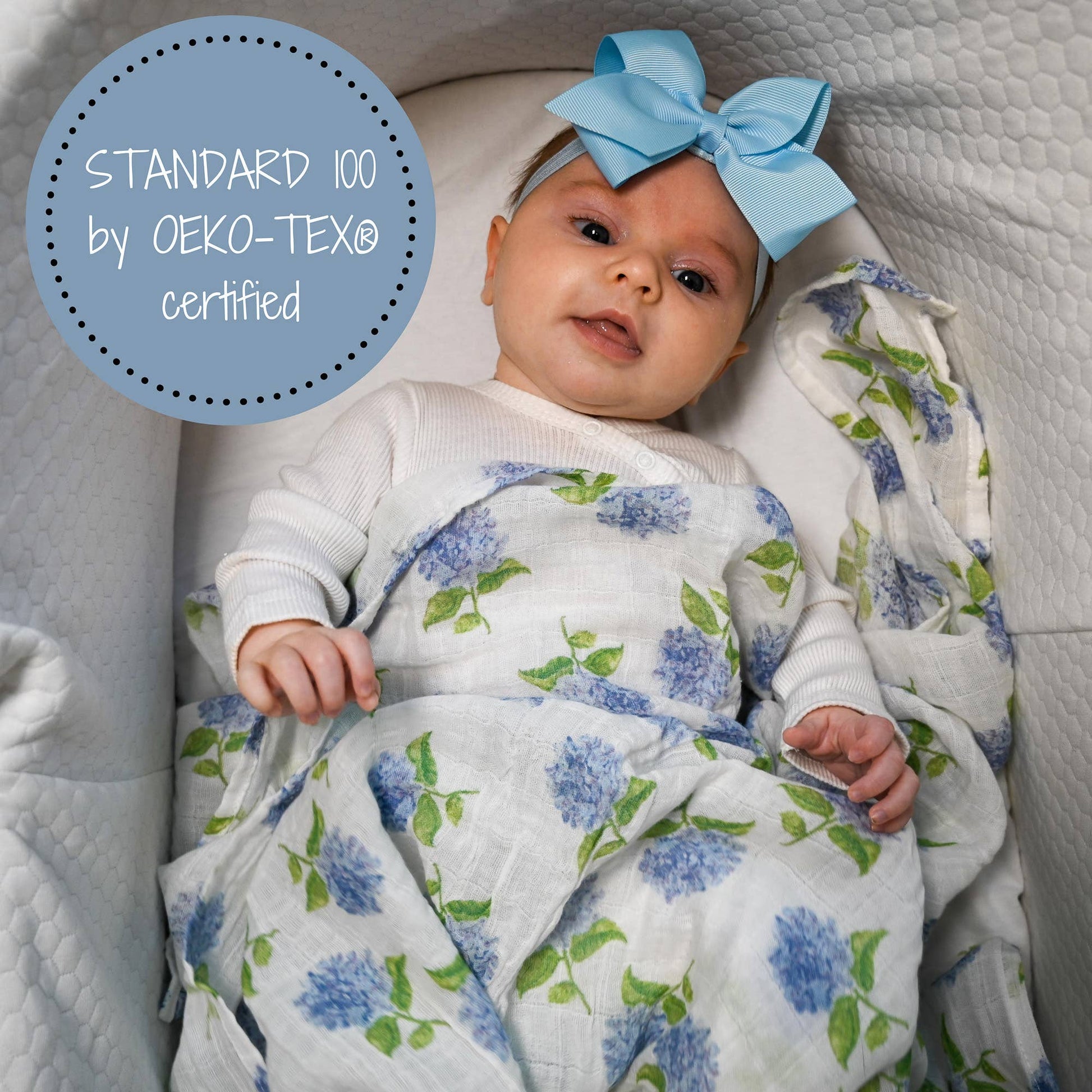 You Had Me At Hydrangea Muslin Swaddle Blanket - Magnolia BabySwaddle Blanket