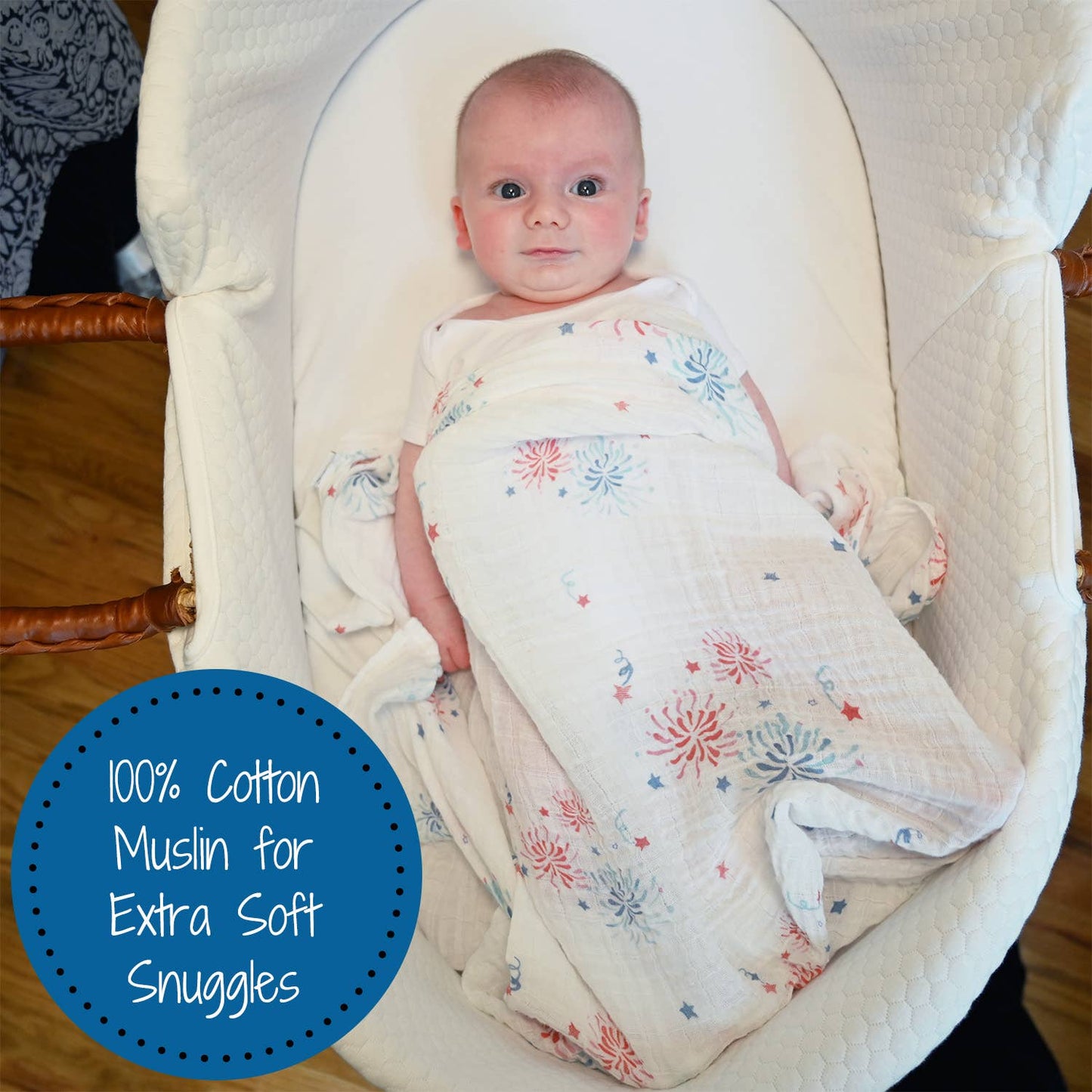 You're a Firework Muslin Swaddle Blanket - Magnolia BabySwaddle Blanket