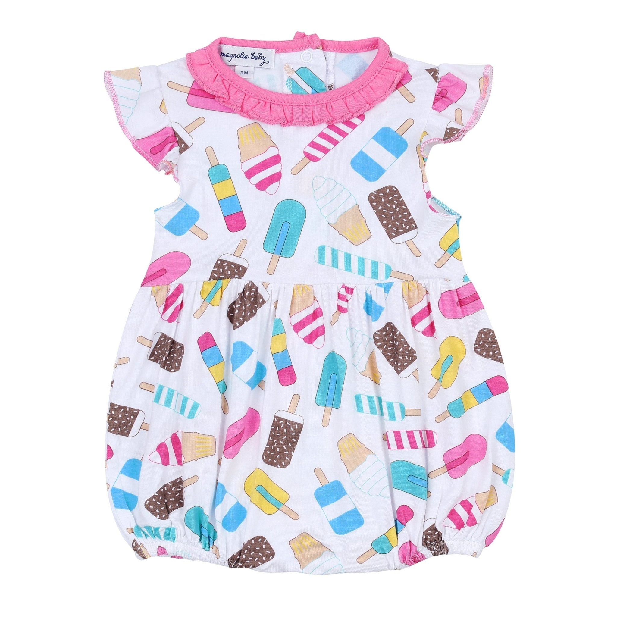 Yummy Treats Print Flutters Bubble - Magnolia BabyBubble