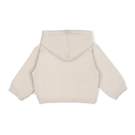 Zip Front Fleece Hooded Jacket - Oat - Magnolia BabyJacket