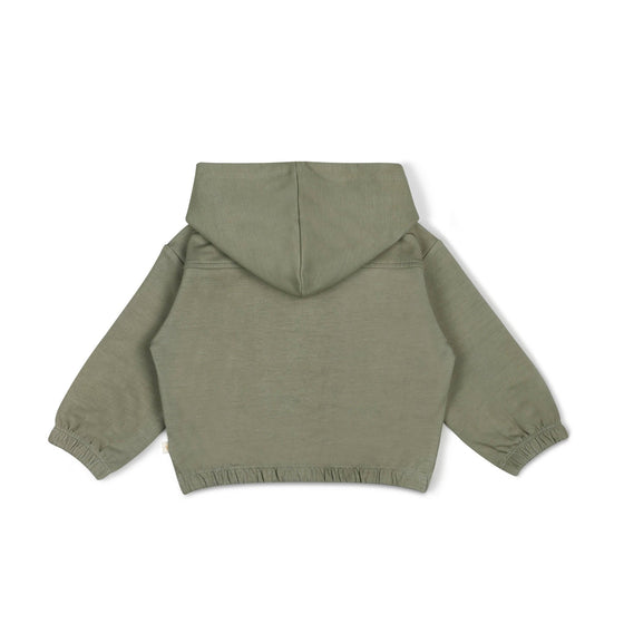 Zip Front Fleece Hooded Jacket - Olive - Magnolia BabyJacket