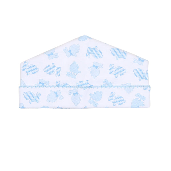 Little Cottontails Blue Printed Hat