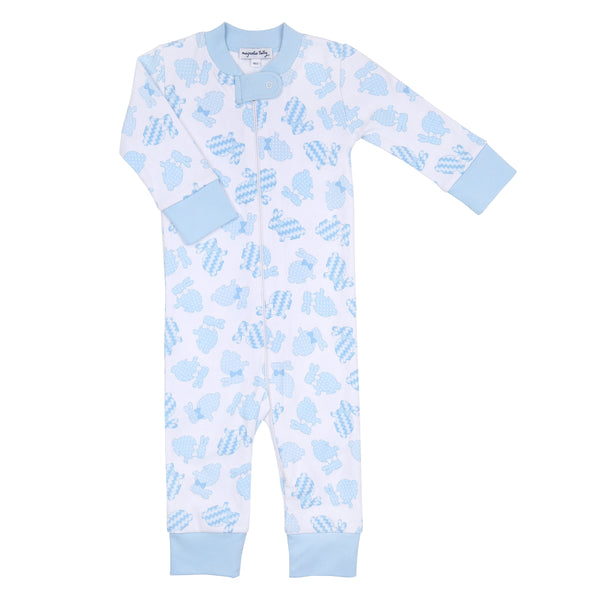 Little Cottontails Blue Zipped Pajama