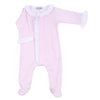 Emma and Aedan Pink Ruffle Front Footie