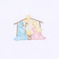 Joy to the World Pink Embroidered Big Kids Long Pajamas