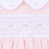 Abby & Alex Pink Smocked Collared Short Sleeve Girl Toddler Bubble