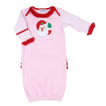  Vestido de vuelta rosa con volantes y apliques de Papá Noel que guiñan un ojo