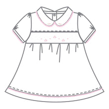  Alice and Andrew Pink Smocked Collared Short Sleeve Toddler Dress