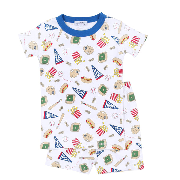 Hurray for Baseball Blue Short Pajamas
