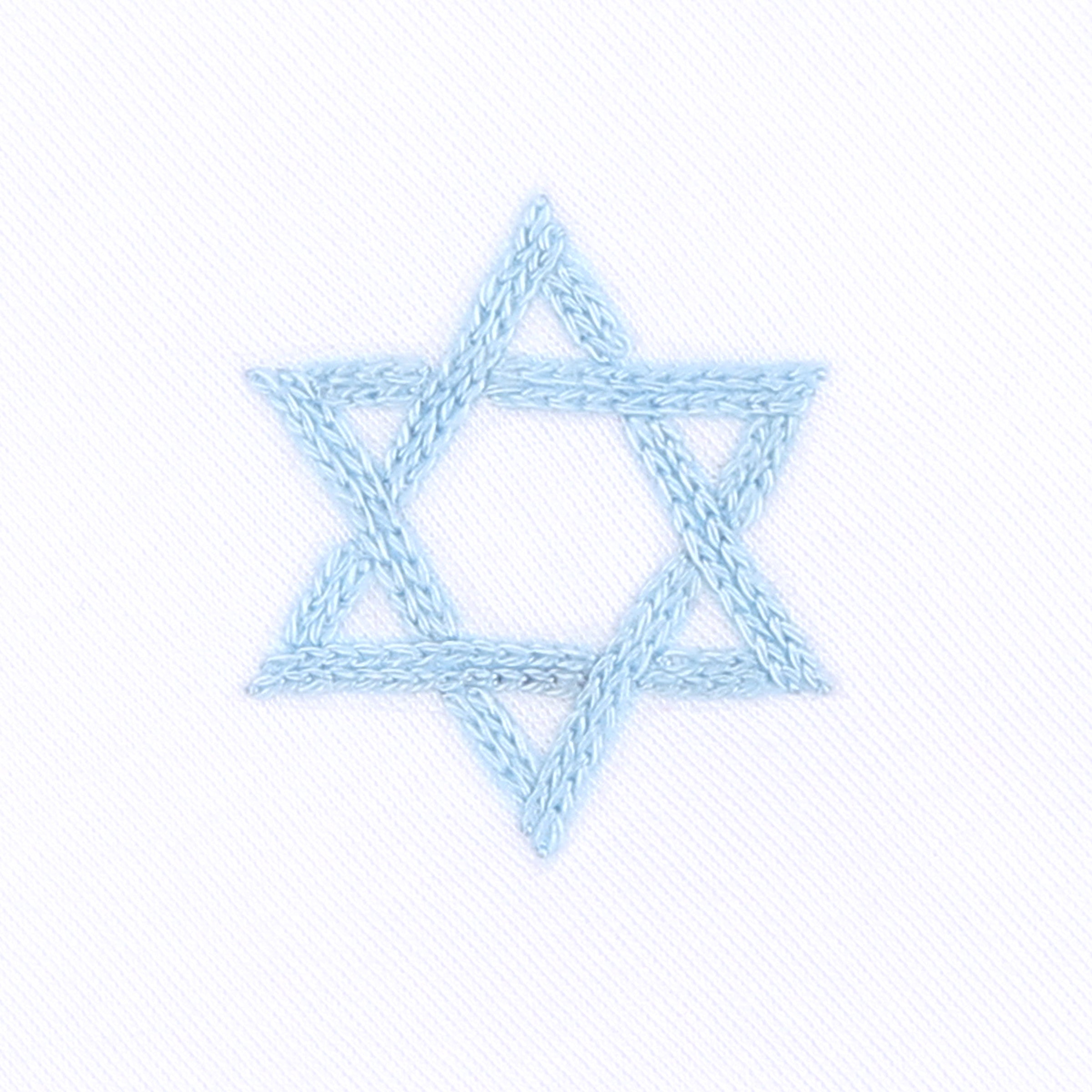 بريت ميلاه ربطة قدم مطرزة باللون الأبيض والأزرق