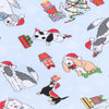 Footie estampado azul navideño de Yappy