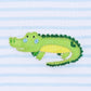 Alligator Friends Blue Embroidered Receiving Blanket - Magnolia BabyReceiving Blanket