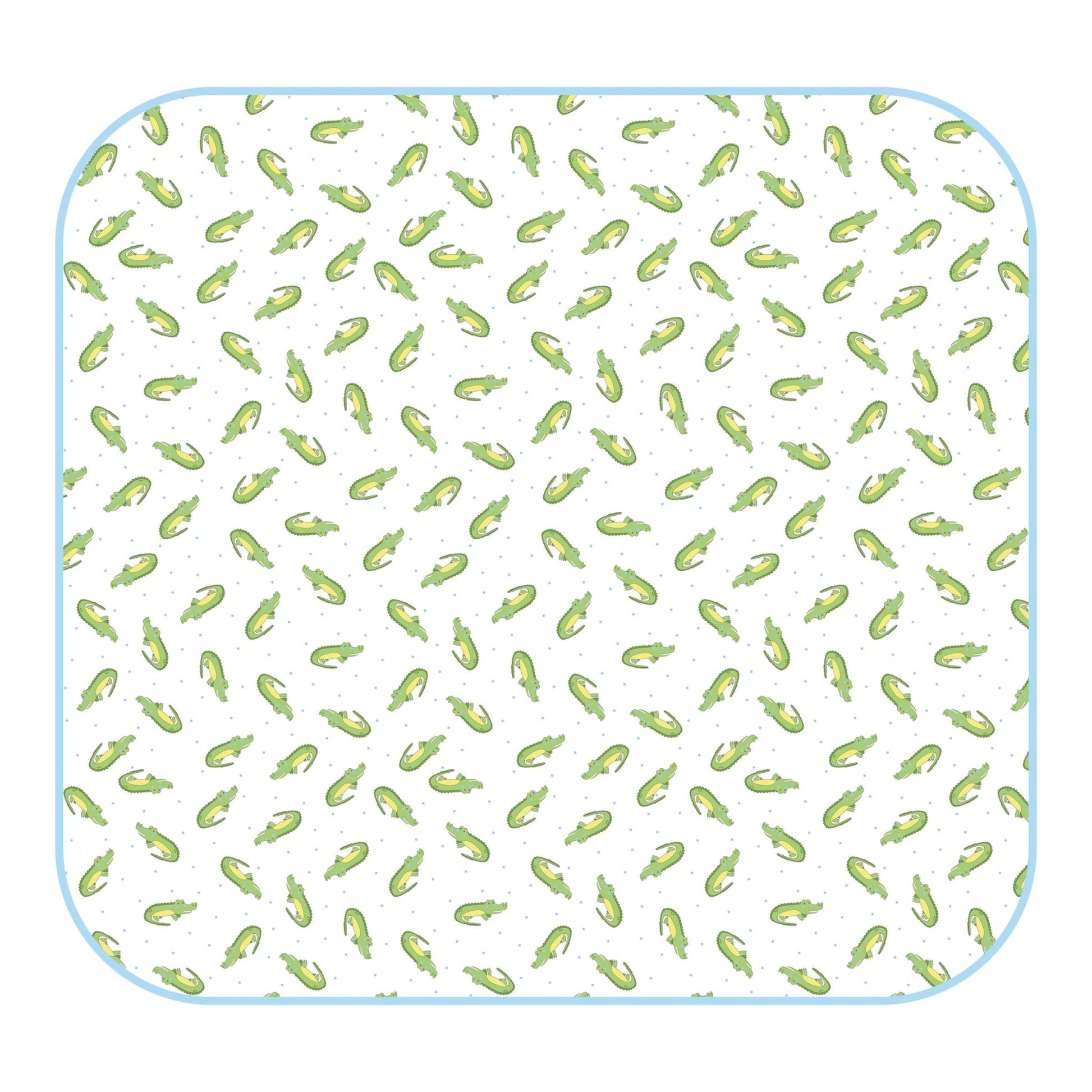 Alligator Friends Blue Print Swaddle Blanket - Magnolia BabySwaddle Blanket
