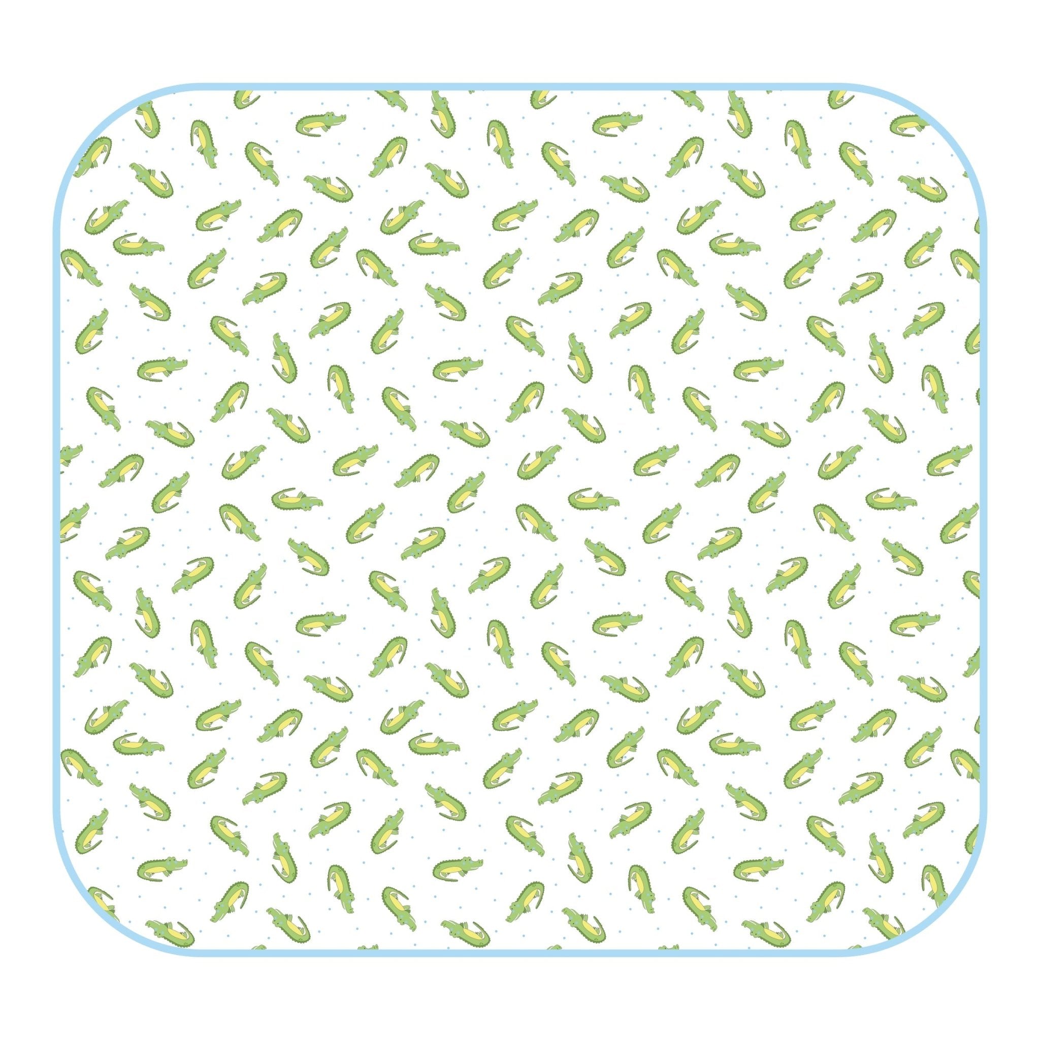 Alligator Friends Blue Print Swaddle Blanket - Magnolia BabySwaddle Blanket