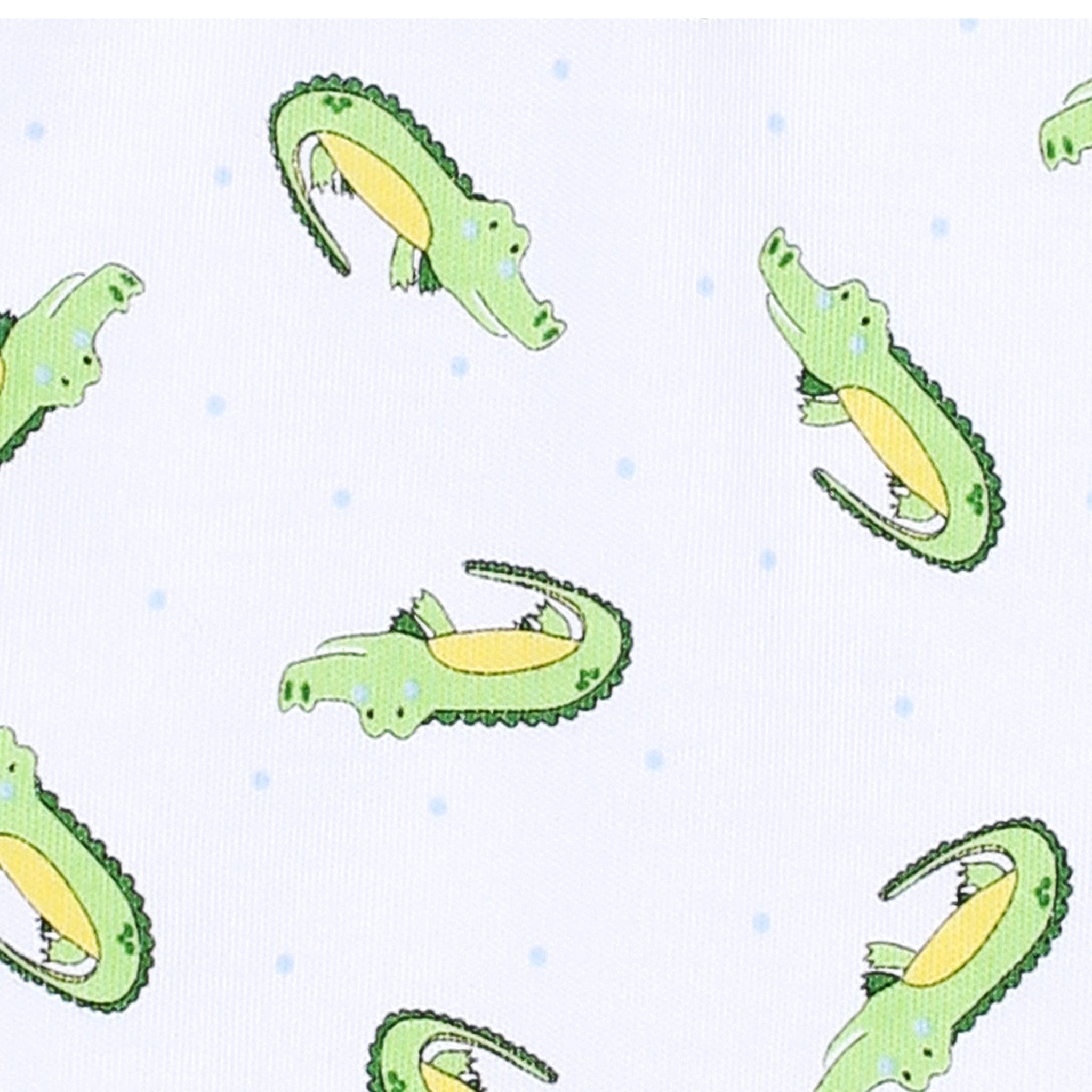 Alligator Friends Blue Print Swaddle Blanket - Magnolia BabySwaddle Blanket