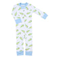 Alligator Friends Blue Zip Pajamas - Magnolia BabyZipper Pajamas